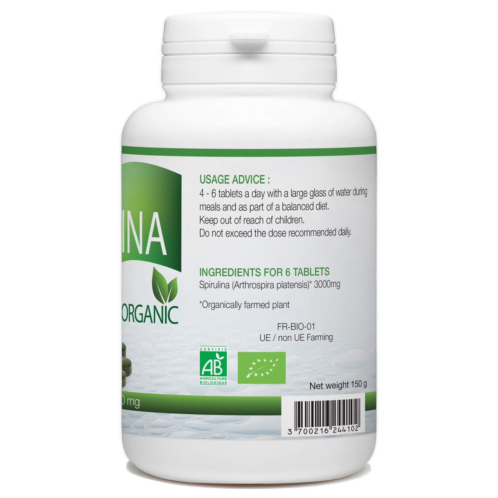 GPH Organic Spirulina 500 mg |300 Tablets - Image 2