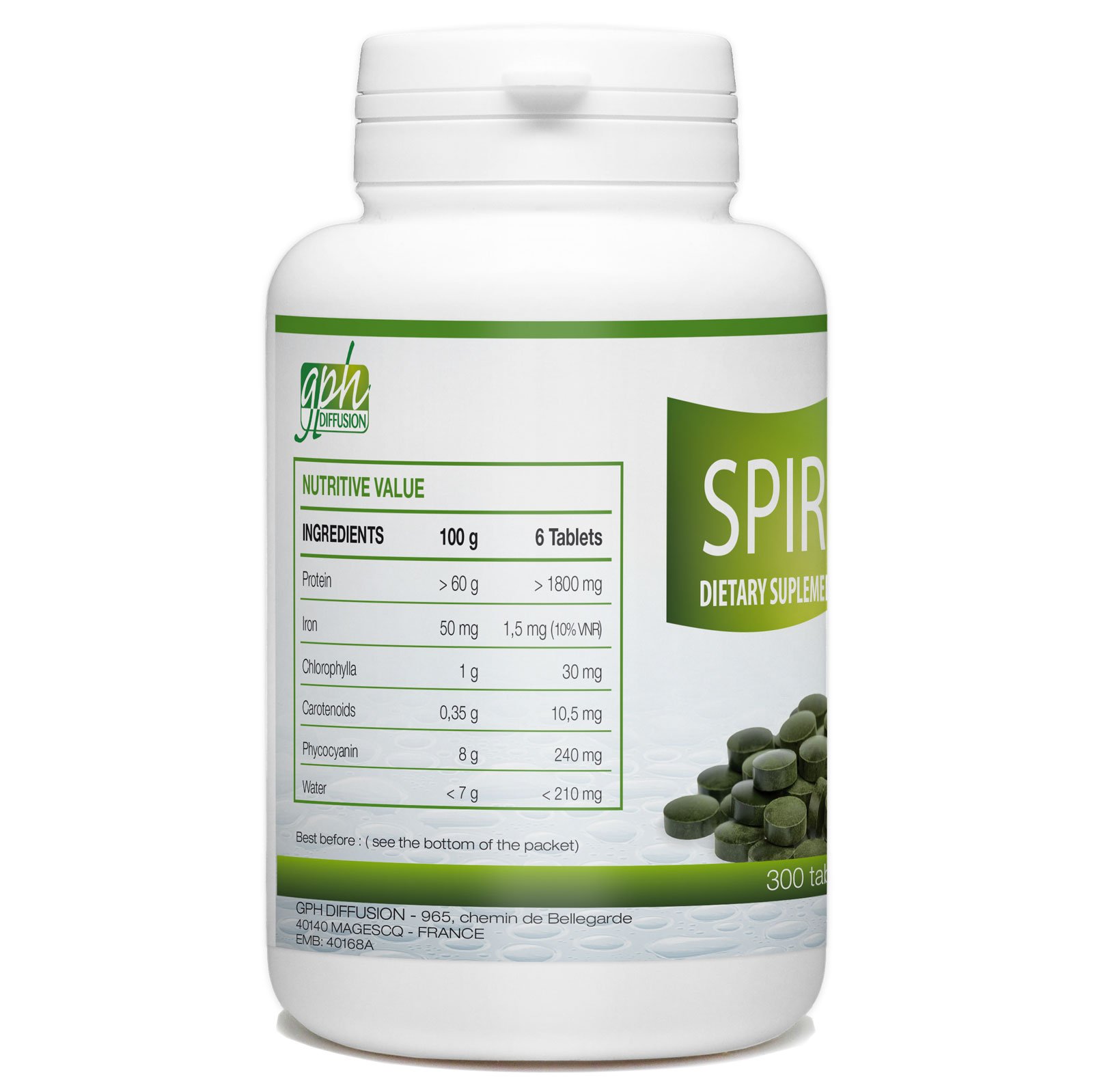 GPH Organic Spirulina 500 mg |300 Tablets - Image 3