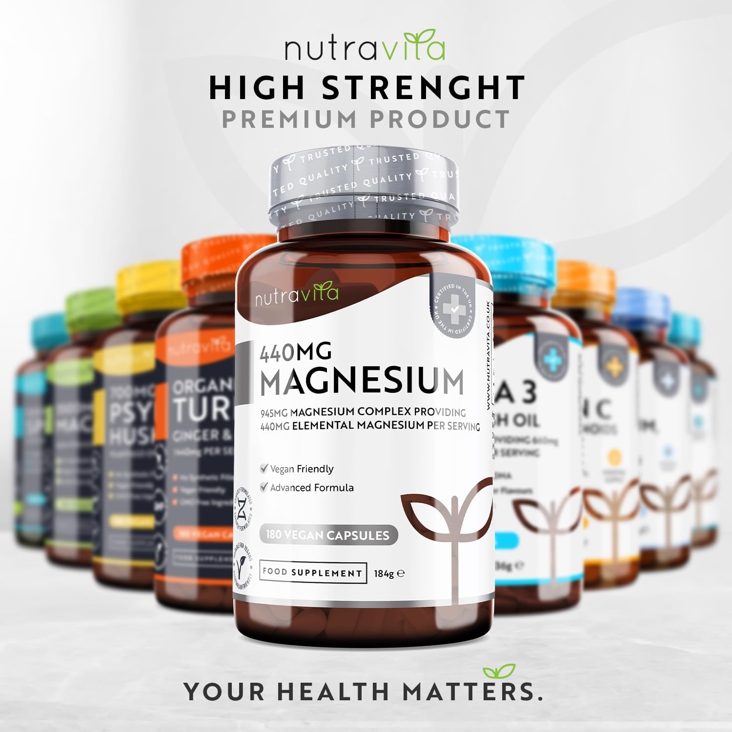 Nutravita, Magnesium Citrate, 180 Capsules - Image 4