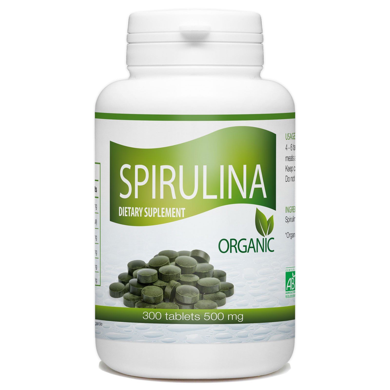GPH Organic Spirulina 500 mg |300 Tablets