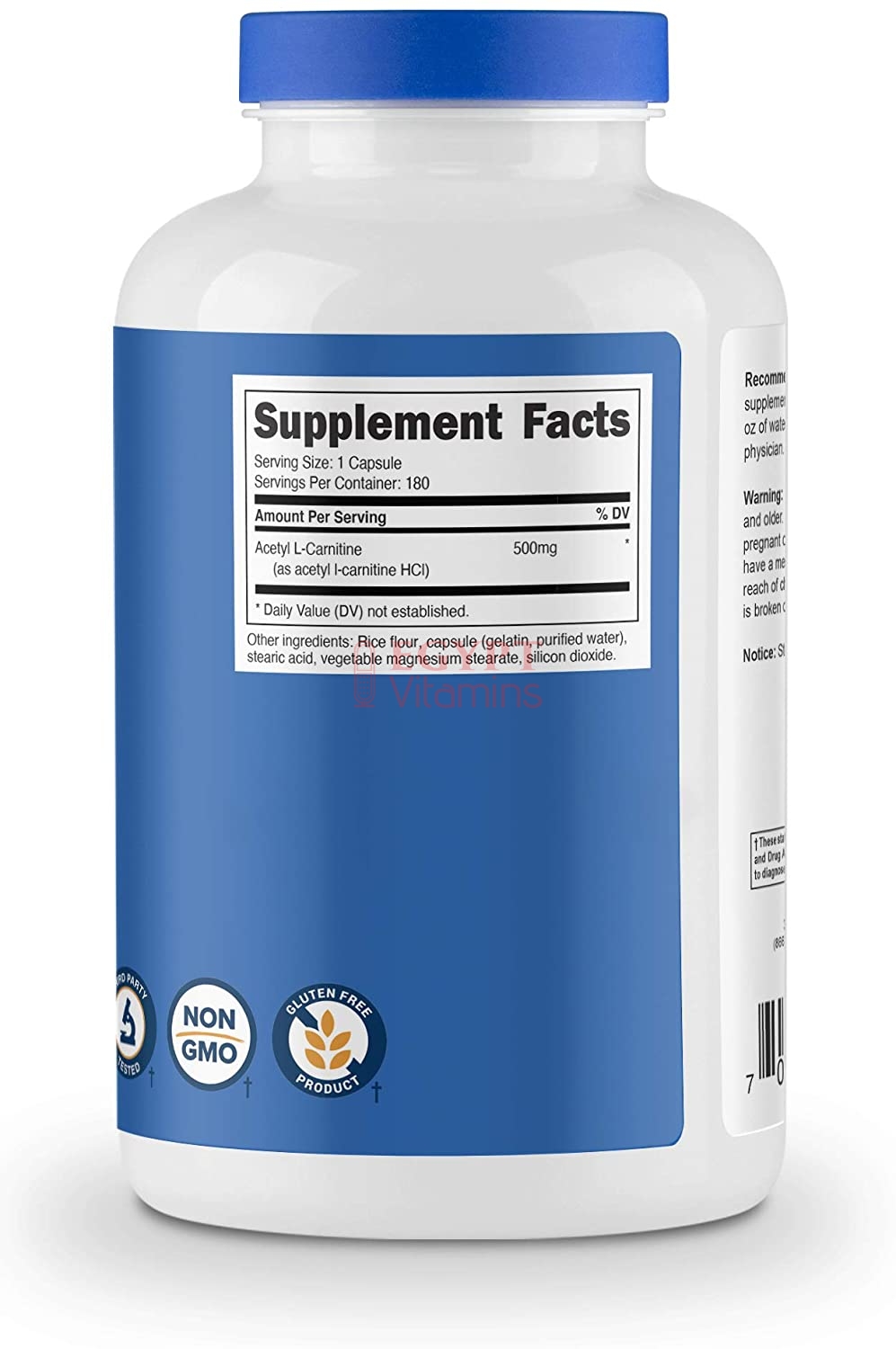 Nutricost, Acetyl L-Carnitine 500mg, Ingredients