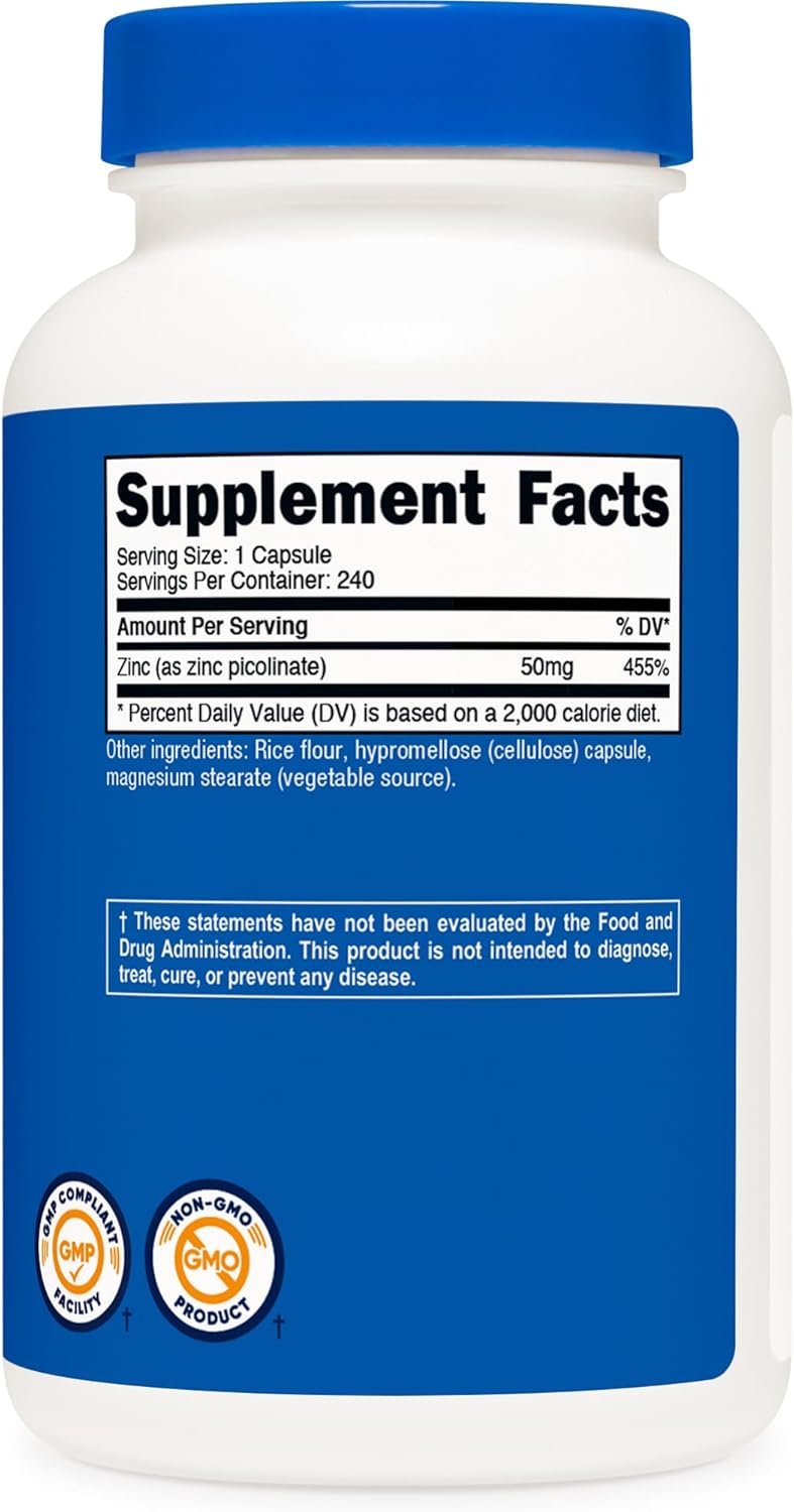 Nutricost, Zinc Picolinate 50mg, Ingredients