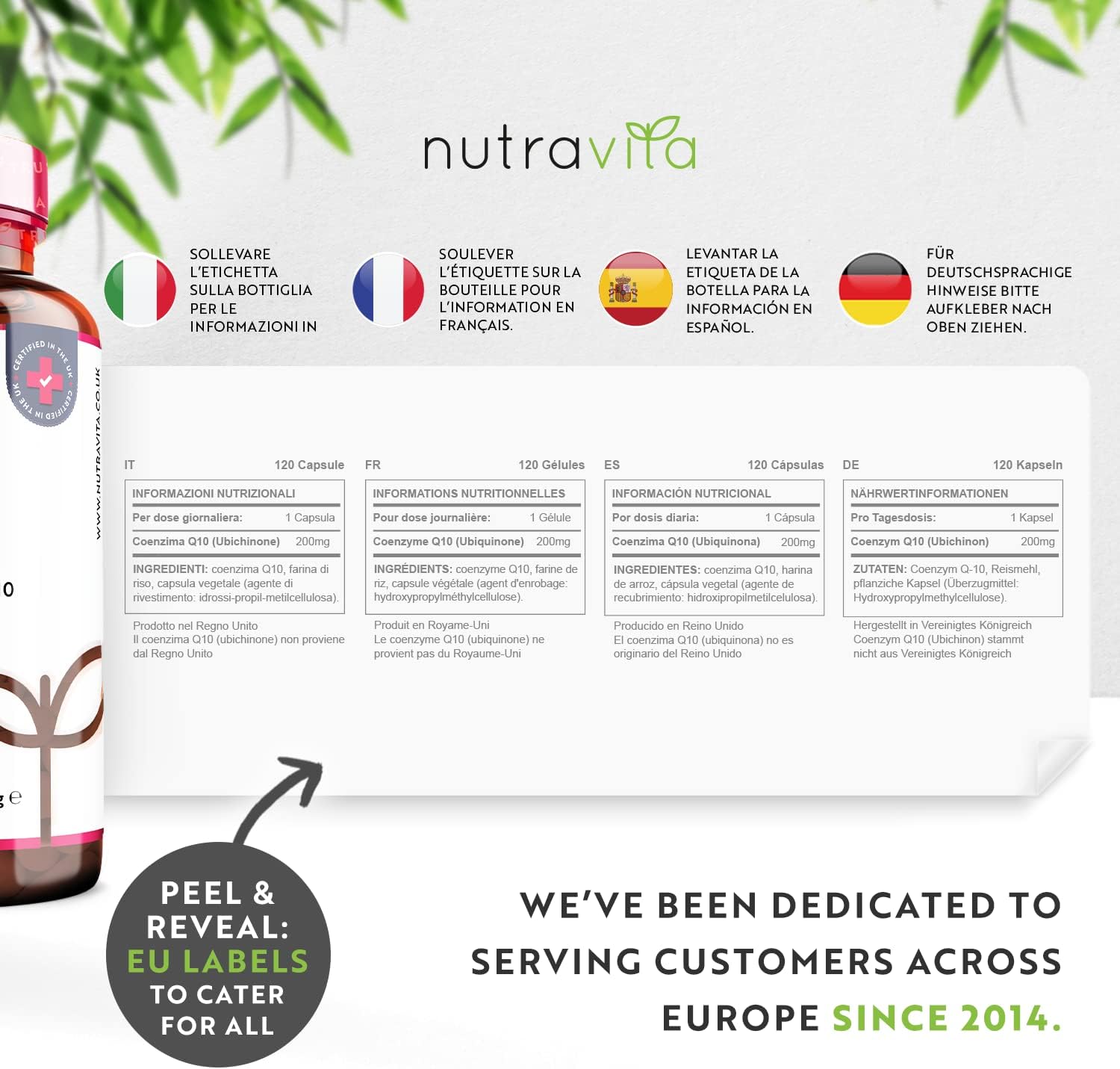 Nutravita, CoQ-10 200mg, Ingredients
