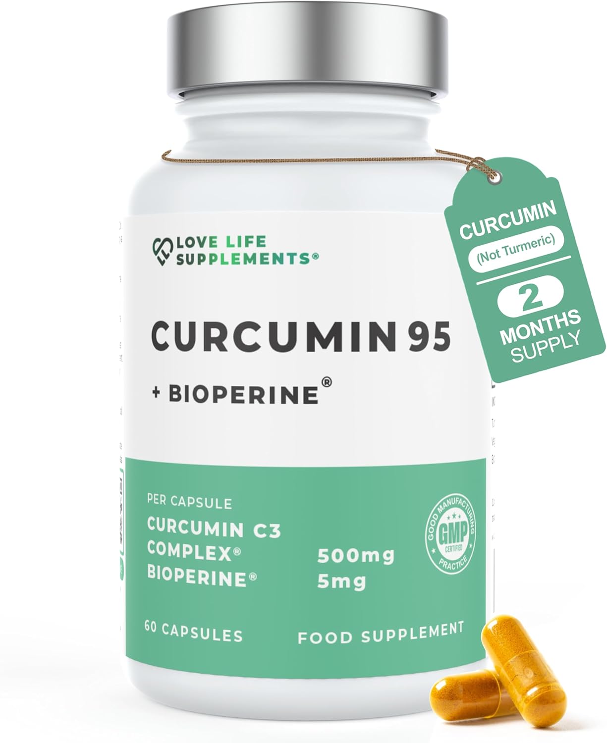 LLS Curcumin 95 Advanced 95% Curcuminoids 60 Capsules
