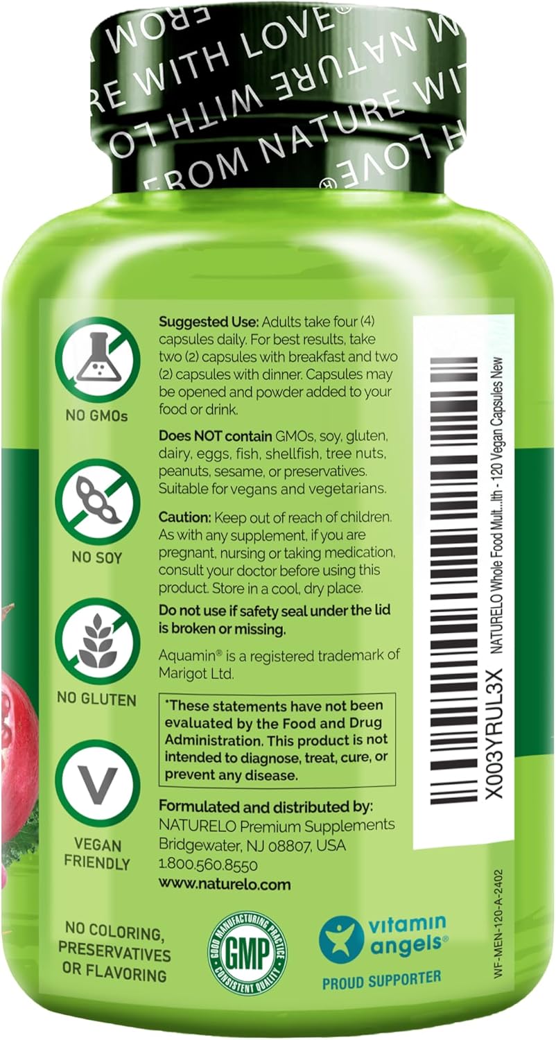 NATURELO Men's Multivitamin | 120 capsules - Image 3