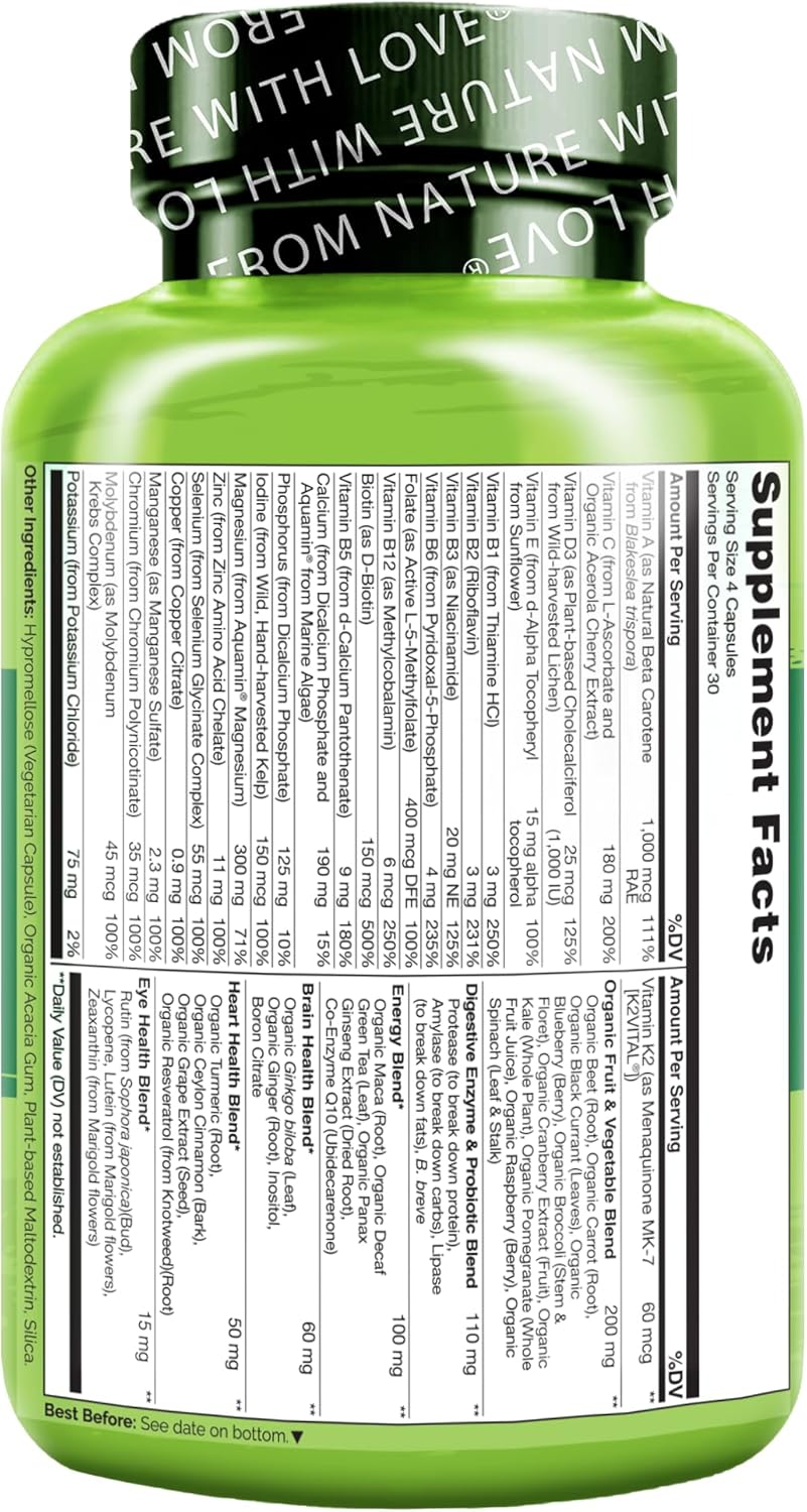 NATURELO Men's Multivitamin | 120 capsules