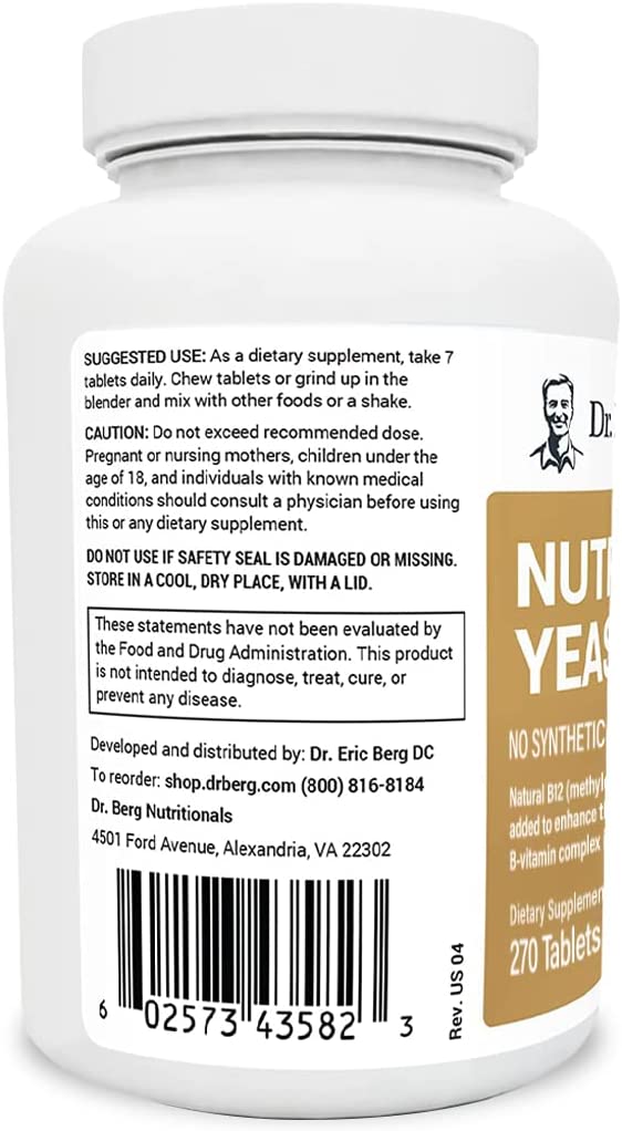 Dr Berg's Nutritional Yeast Tablets – 270 Tablets - Image 2