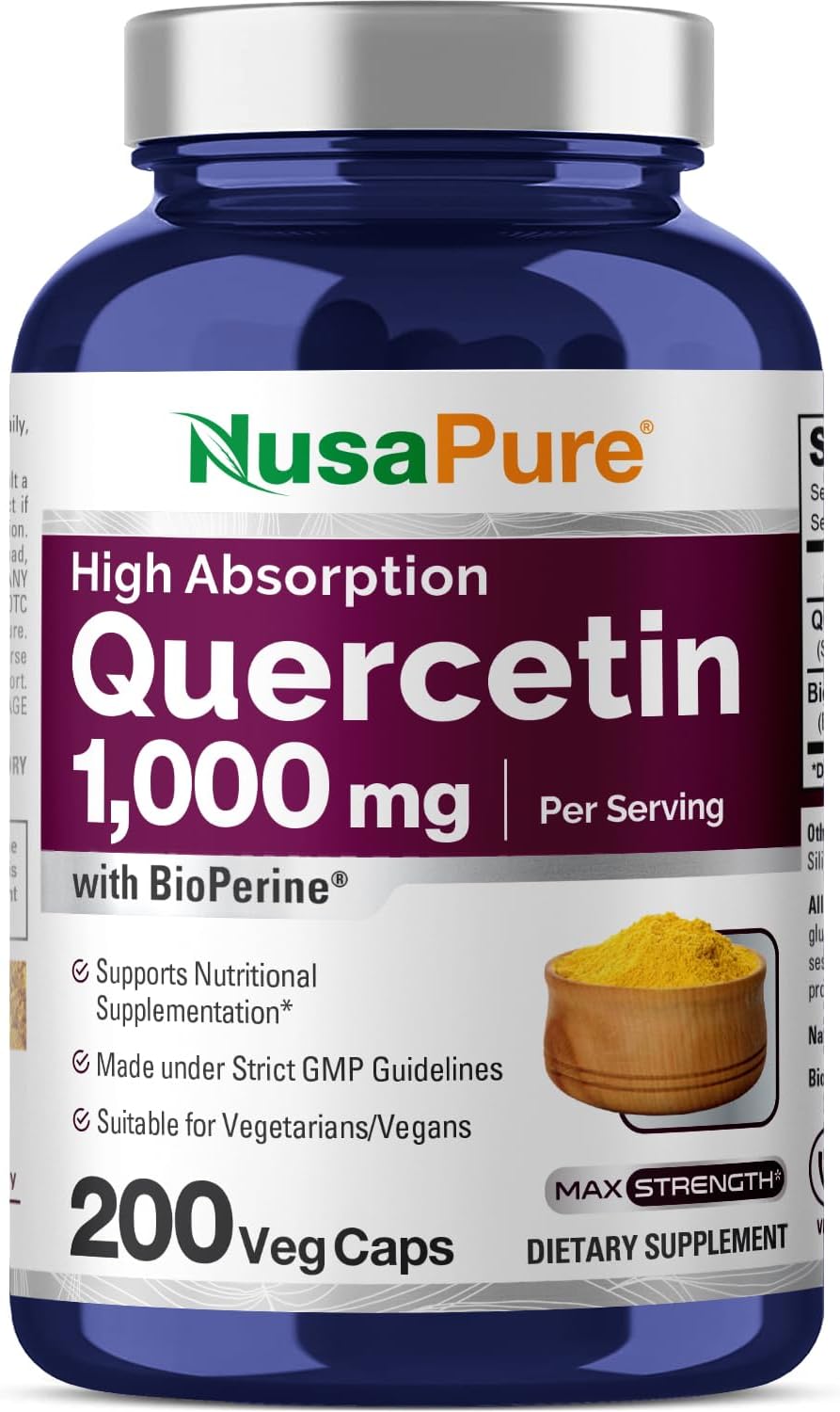 Nusapure Quercetin 1000 mg 200 Capsules