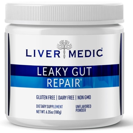 Liver Medic, Leaky Gut Repair Unflavored Powder, 180 gm