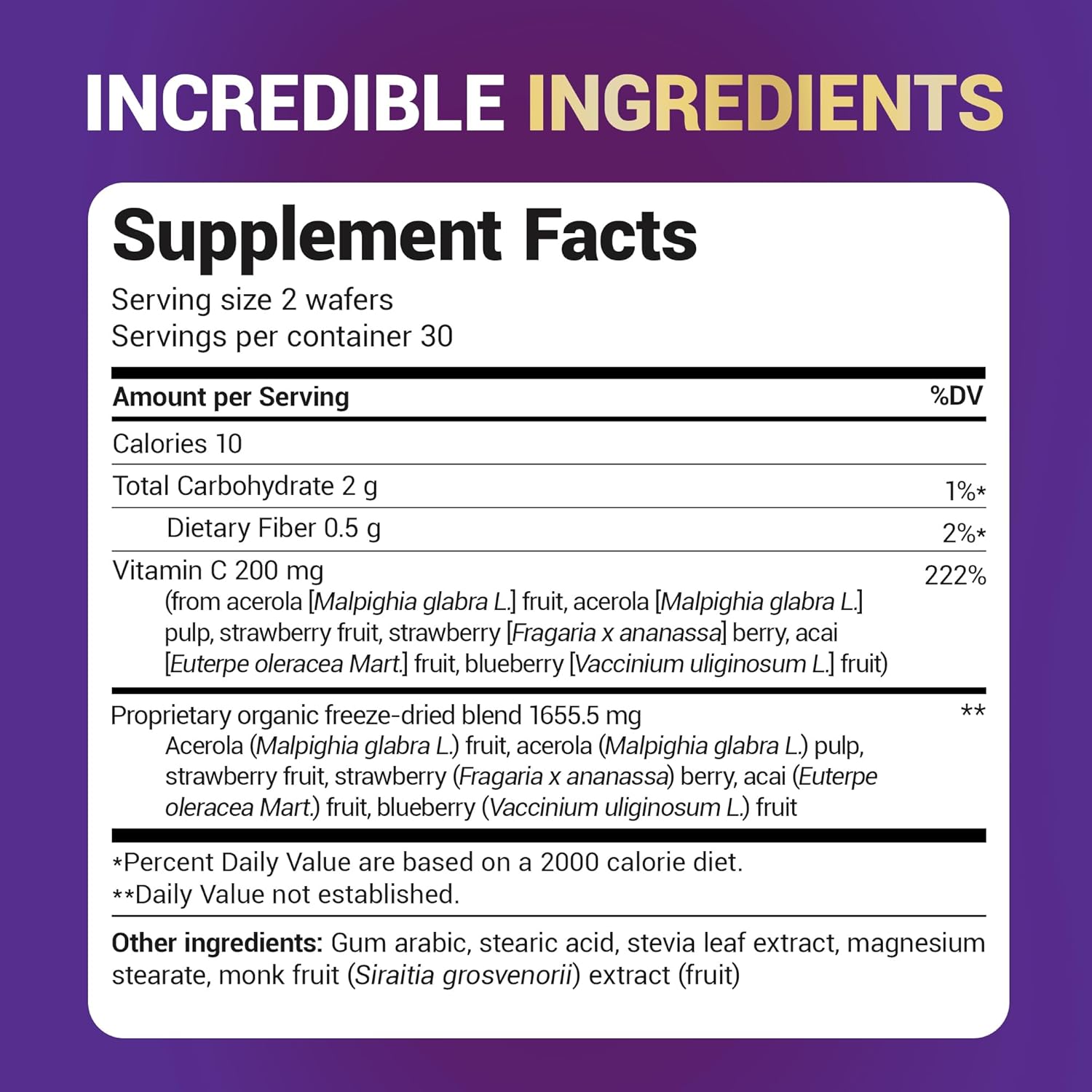 Dr. Berg Chewable Vitamin C Complex | Organic Berry Blend | 60 Wafers - Image 2