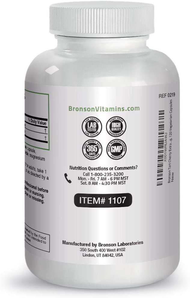 Bronson Tart Cherry Extract + Celery Seed, Features