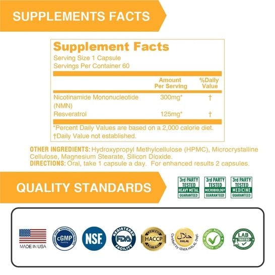Lovita NMN 18000+ Anti-Aging Supplement with Resveratrol | 60 Capsules - Image 7