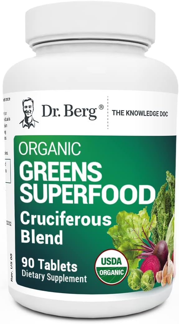 Dr. Berg Greens Superfood | Organic Cruciferous Vegetable - 90 Tablets
