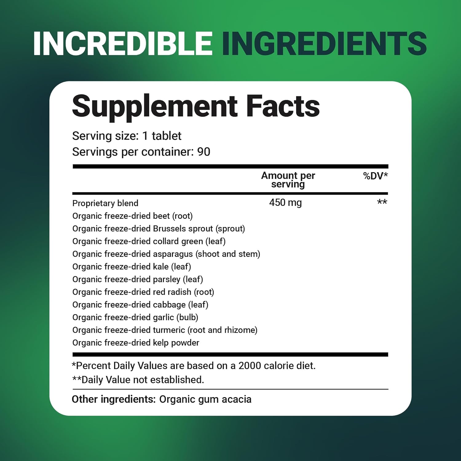 Dr. Berg Greens Superfood | Organic Cruciferous Vegetable - 90 Tablets - Image 2