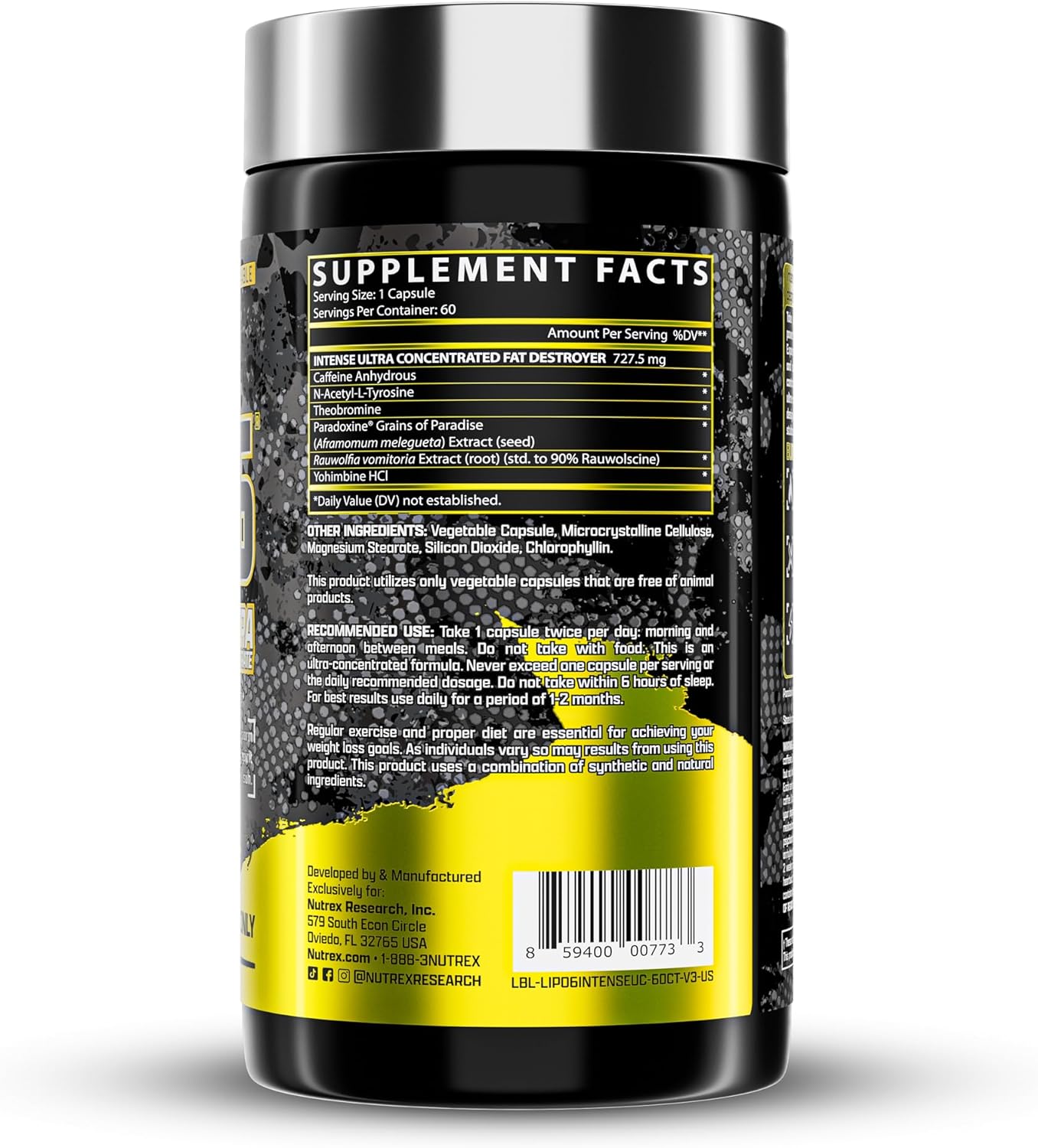 supplements facts of lipo-6