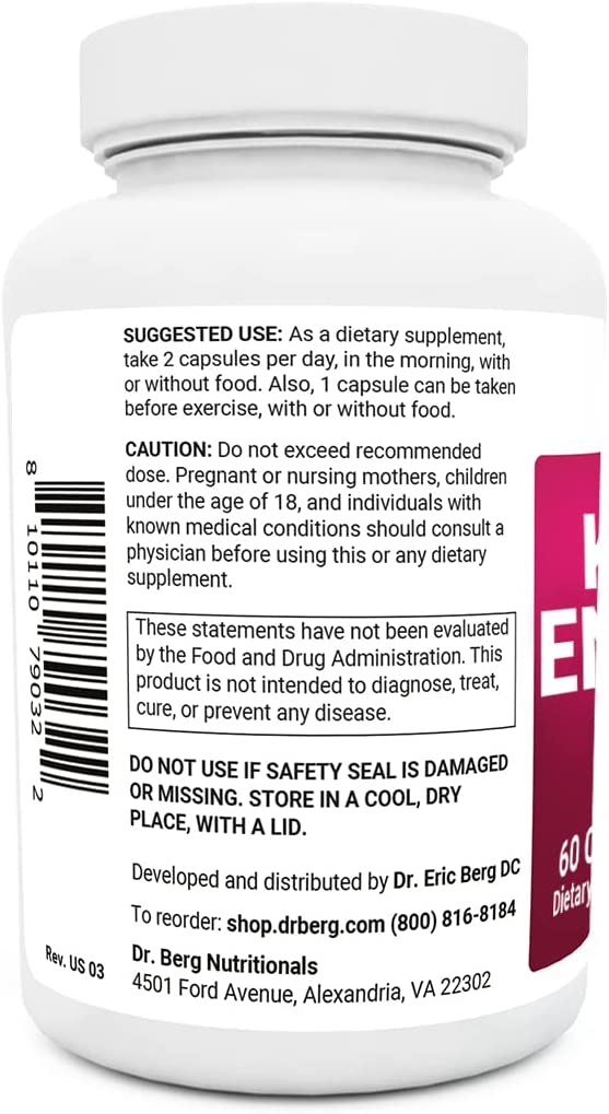 Dr Berg's Keto Energy 60 Capsules<br/>كيتو إنرجى ، لتحسين صحة الميتوكوندريا وزياده مستويات الطاقة، 60 كبسولة - Image 3