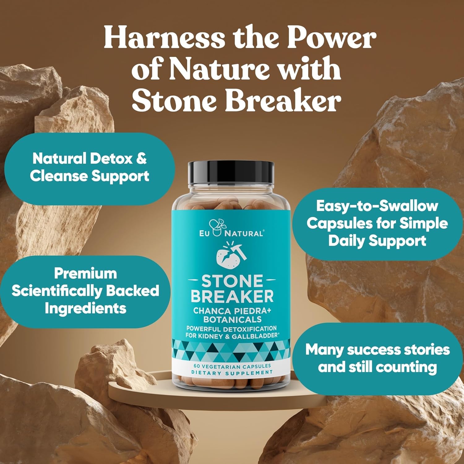Eu Natural Stone Breaker Chanca Piedra - 60 Capsules - Image 4