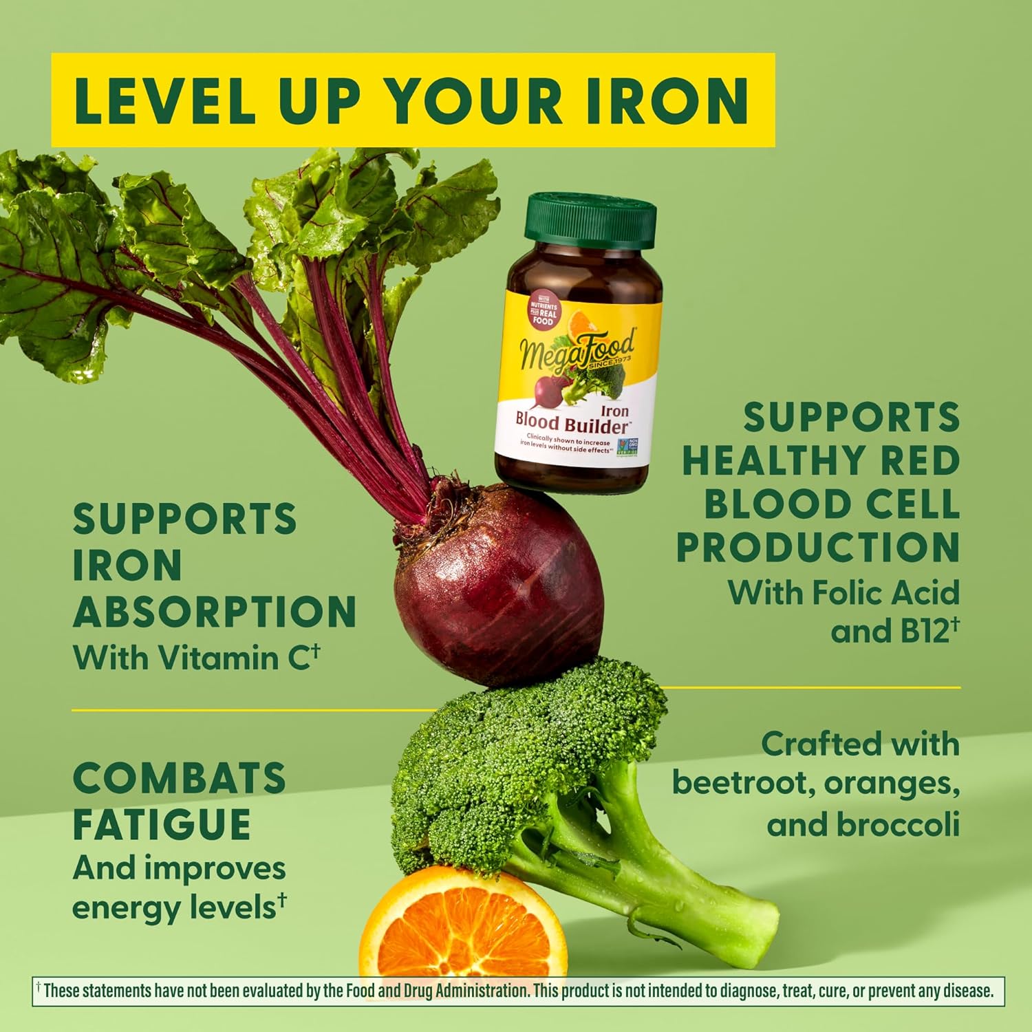 MegaFood, Blood Builder, Iron , without Nausea or Constipation |180 Tablets - Image 5