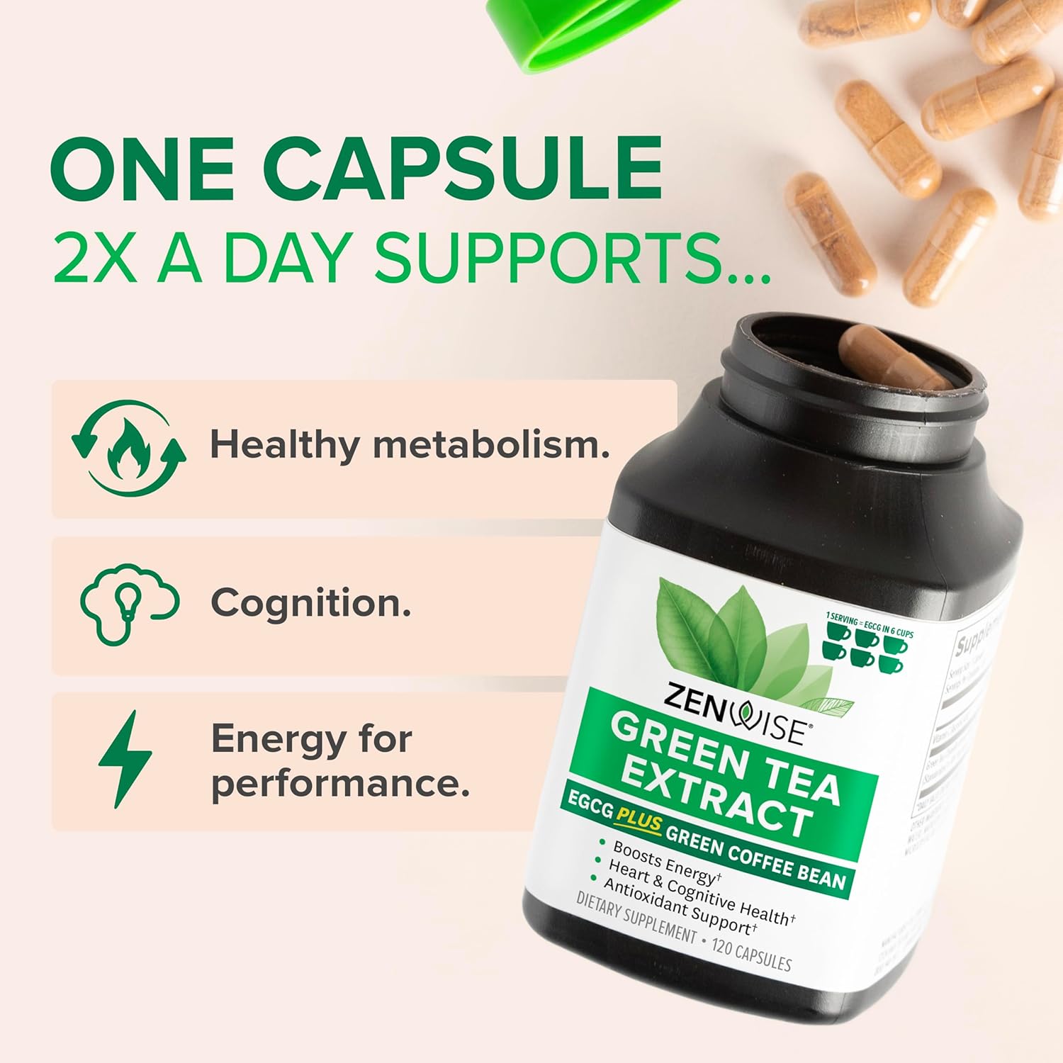 Zenwise Health Green Tea | 120 Count - Image 6