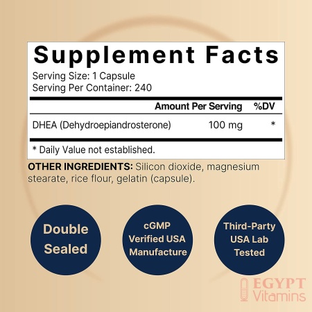 Naturebell Maximum Strength DHEA 100mg, Supports Energy Level, Metabolism, Stamina for Men and Women,240 Capsules