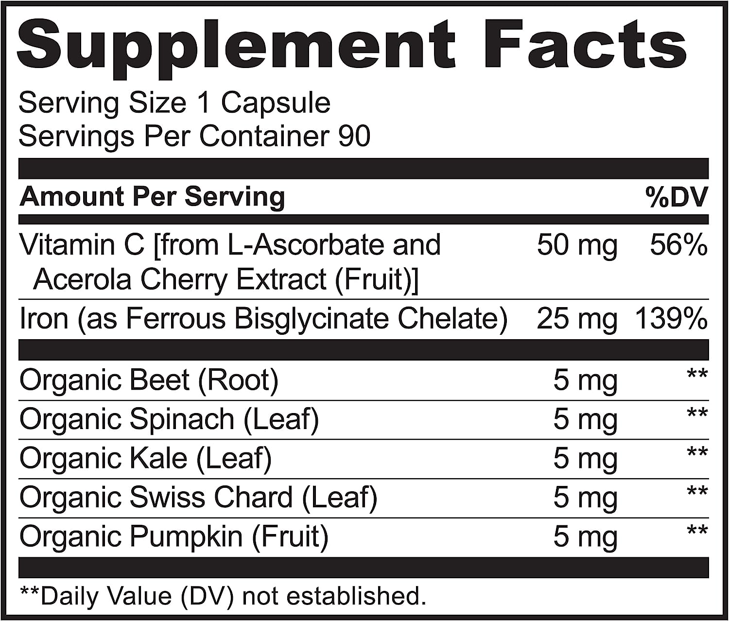 NATURELO Vegan Iron Supplement with Whole Food Vitamin C - Best Natural Iron Pills for Women & Men with Iron Deficiency, Anemia and Vegan Diets - 90 Mini Capsules <BR/> ناتشريلو حديد نباتى مع فيتامين ج ، أفضل حبوب حديد طبيعى للرجال والنساء ، لعلاج فقر الدم ، 90 كبسولة - Image 2