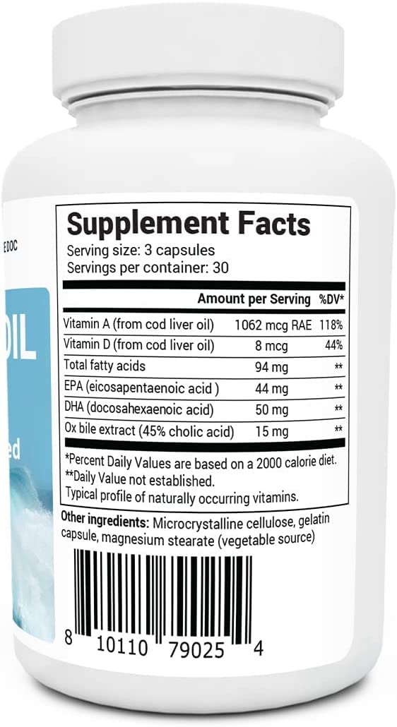 Dr Berg's Cod Liver Oil 90 Capsules
