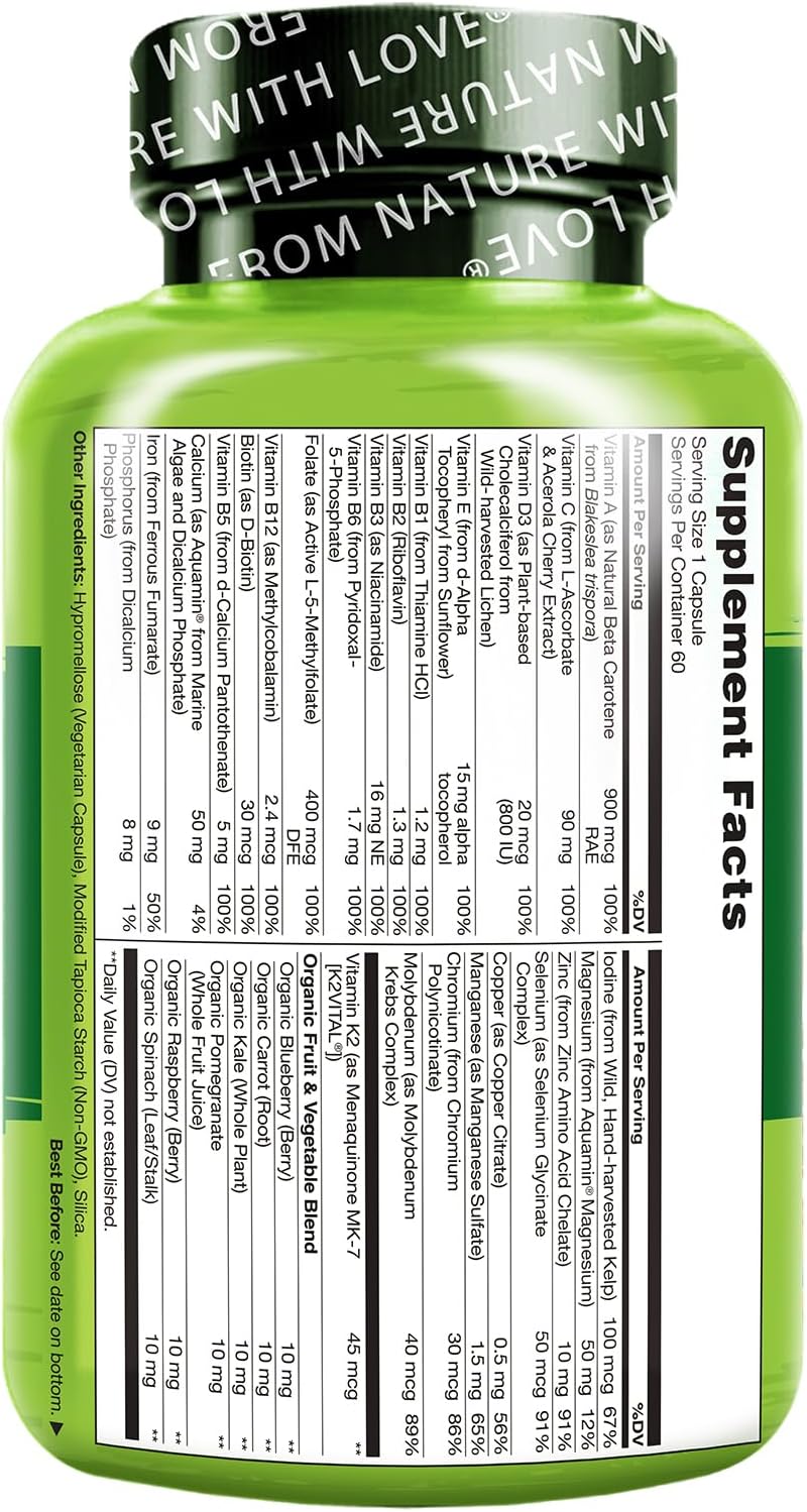 NATURELO One Daily Multivitamin for Women - Energy Support 60 Capsules - Image 4
