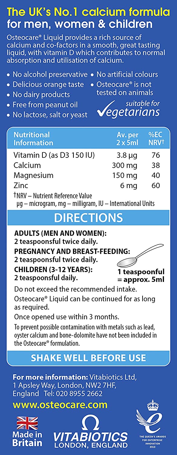 Vitabiotics Osteocare Liquid for Kids, 200 mL