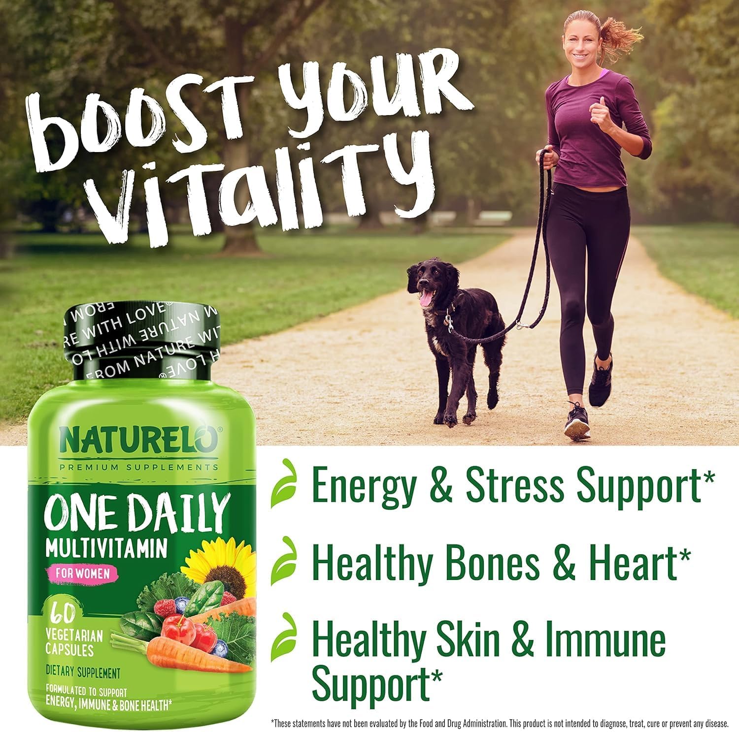 NATURELO One Daily Multivitamin for Women - Energy Support 60 Capsules - Image 6