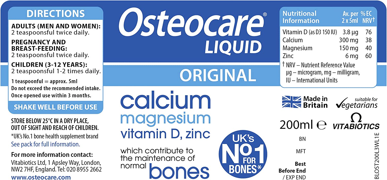 Vitabiotics Osteocare Liquid for Kids, 200 mL