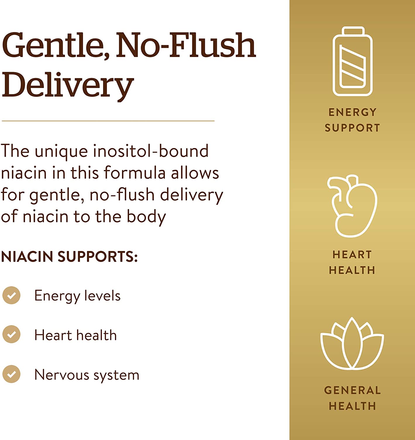 Solgar, No-Flush Niacin 500 mg, 250 Capsules