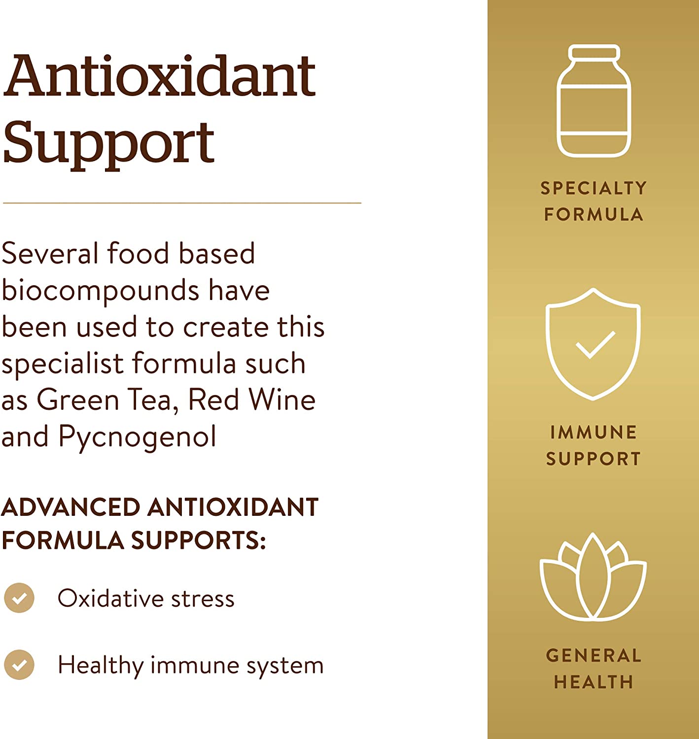 Solgar Advanced Antioxidant Formula, Contains Zinc, Vitamin C, E & A -120 Capsules سولجار تركيبة متطورة غنية بمضادات الأكسدة تحتوى على الزنك وفيتامين ج وفيتامين أ و ه لتحسين صحة الجهاز المناعى ، 120 كبسولة نباتية