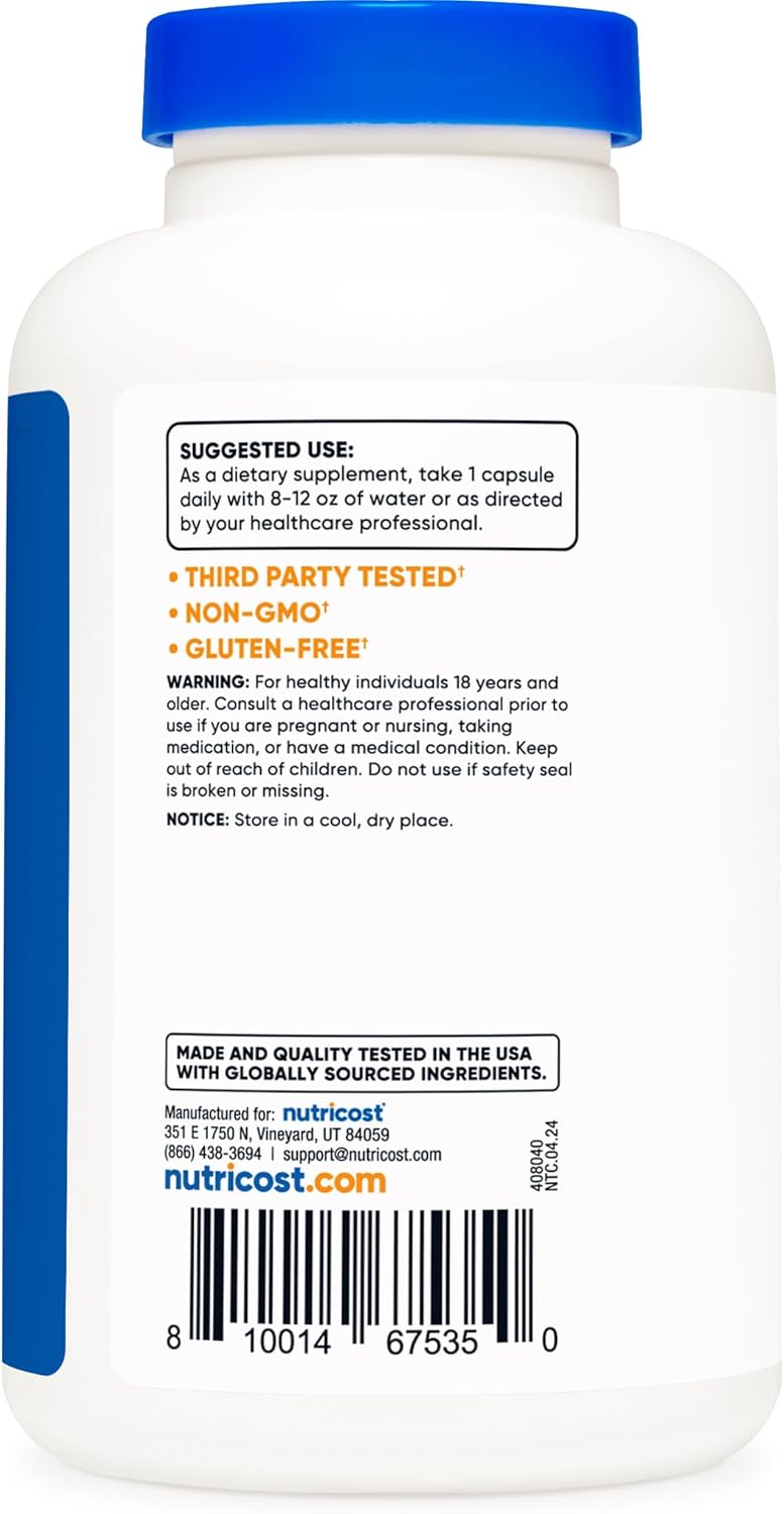 Nutricost, N-Acetyl Cysteine (NAC) 600mg, 180 Capsules