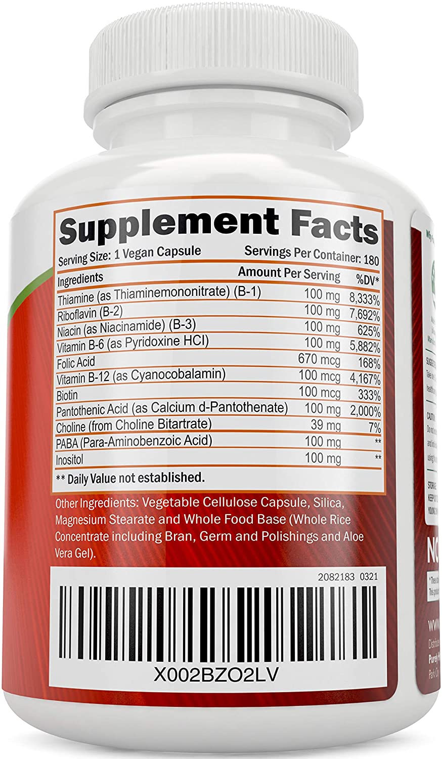 PURELY HOLISTIC, Vitamin B Complex, Ingredients