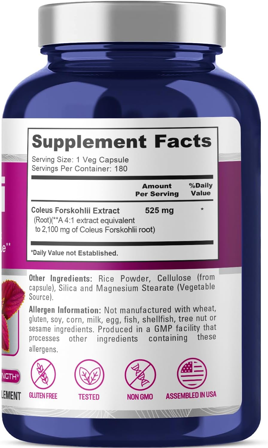NusaPure Forskolin 2100mg,180 Capsules - Image 2
