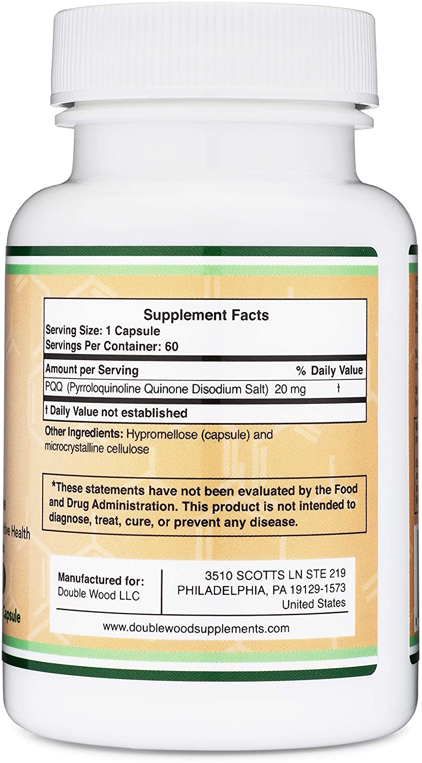 Double Wood PQQ 20mg, Ingredients