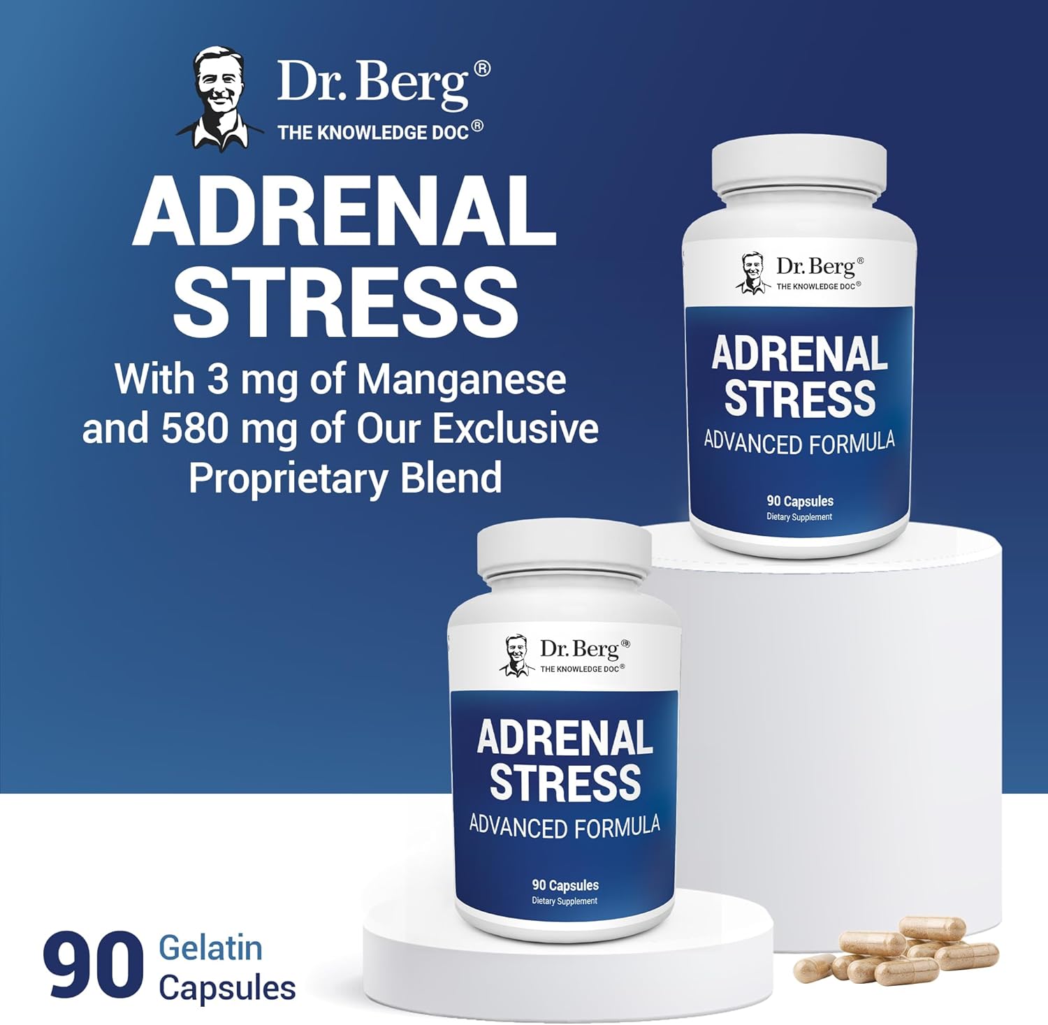 Dr. Berg’s Adrenal Stress Advanced Formula , Adrenal Supplements | 90 Capsules - Image 5