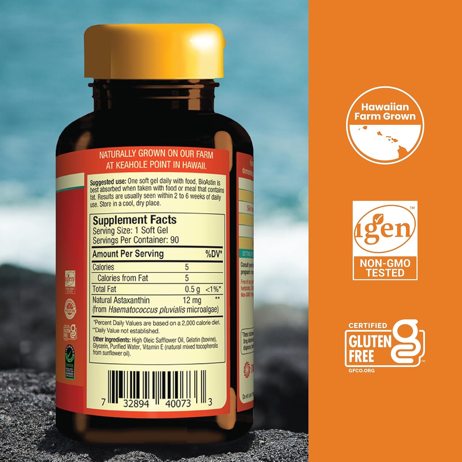 Nutrex BioAstin Hawaiian Astaxanthin 12 MG | 90 Count - Image 2