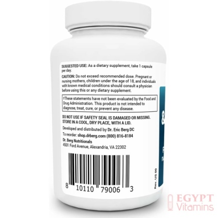 Dr. Berg Adrenal & Cortisol Support | Stress Management Formula – 60 Capsules