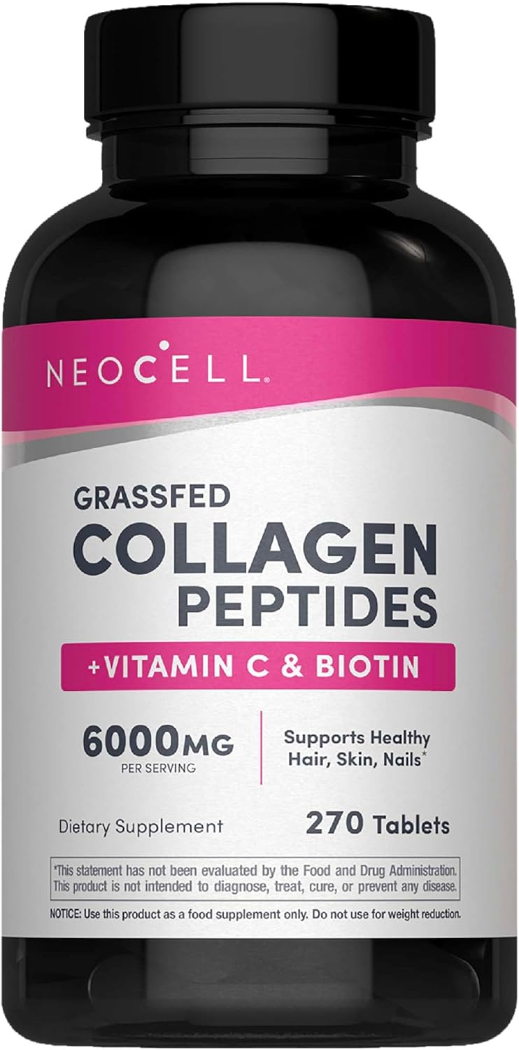 NeoCell Super Collagen Peptides + Vitamin C & Biotin, 270 Tablets