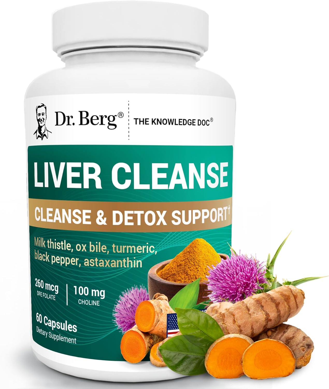 Dr. Berg Liver Cleanse | Premium Detox & Support Formula - 60 Capsules