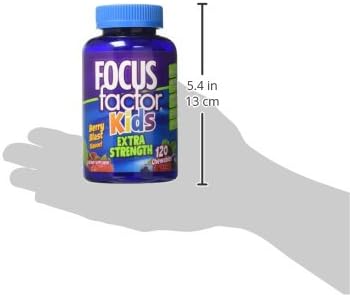 Focus Factor Kids Extra Strength Daily Chewable for Brain Health Support, Vitamins for Kids 120 Count فوكاس فاكتور كيدز للاستخدام اليومي للمضغ من اجل دعم صحة الدماغ، 120 قطعة، فيتامينات للاطفال - Image 7