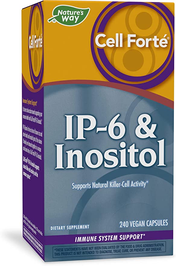Nature's Way Cell Forté IP-6 & Inositol Supplement, 240 Capsules ناتشرز واى اينوزيتول ، لدعم الجهاز المناعى ولصحة وظائف الكبد ، وتعزيز إزالة السموم من الخلايا ، وتحسين وظائف الأغشية، 240 كبسولة