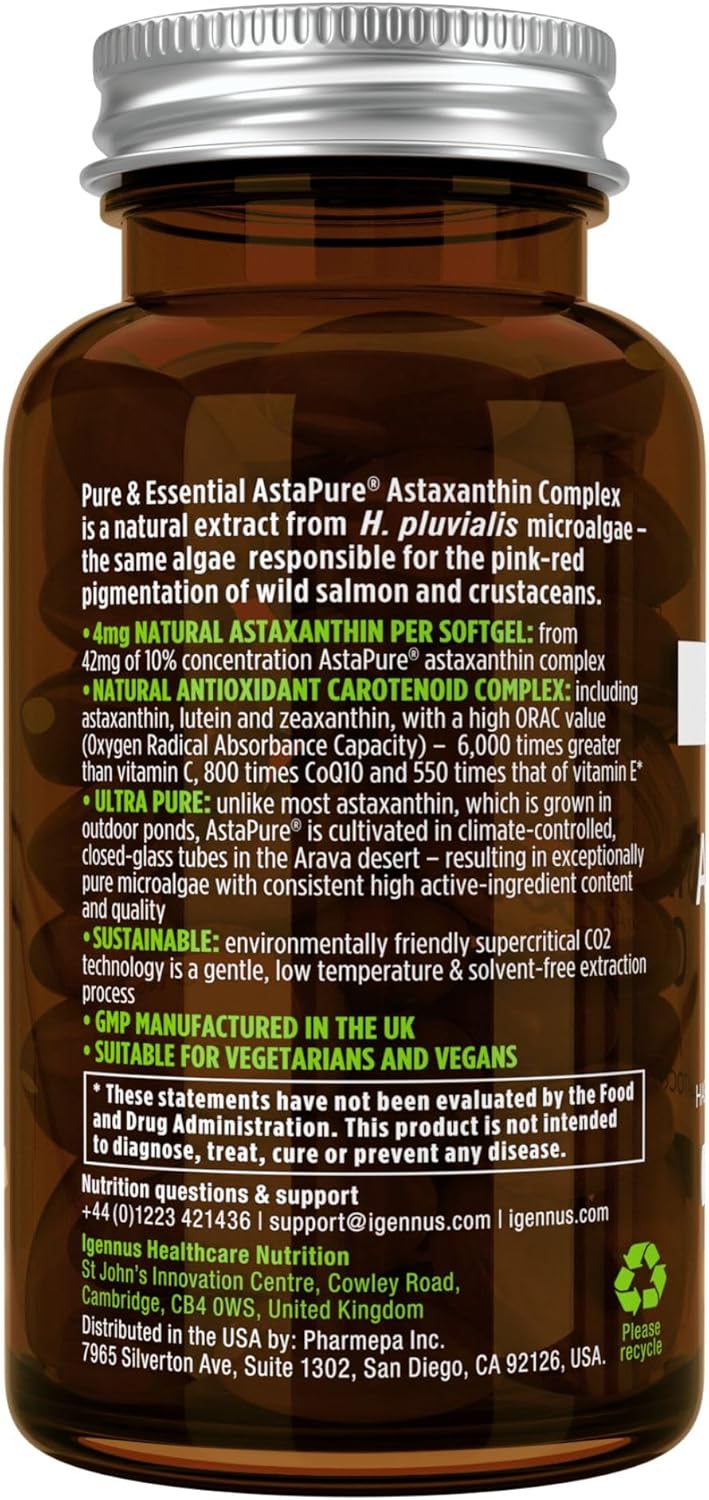 Pure & Essential Astaxanthin Complex 4 mg 90 Vegan Capsules - Image 3