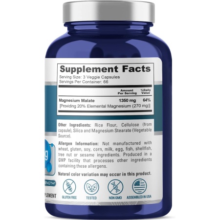 ingredients of Nusapure Magnesium Malate 1350 mg