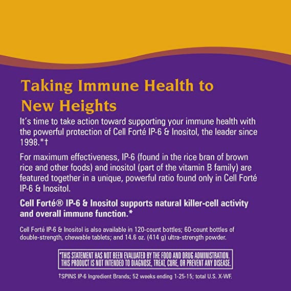 Nature's Way Cell Forté IP-6 & Inositol Supplement , 240 Capsules ناتشرز واى اينوزيتول ، لدعم الجهاز المناعى ولصحة وظائف الكبد ، وتعزيز إزالة السموم من الخلايا ، وتحسين وظائف الأغشية، 240 كبسولة - Image 3