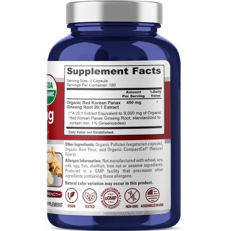 Nusapure Red Korean Panax Ginseng ingredients