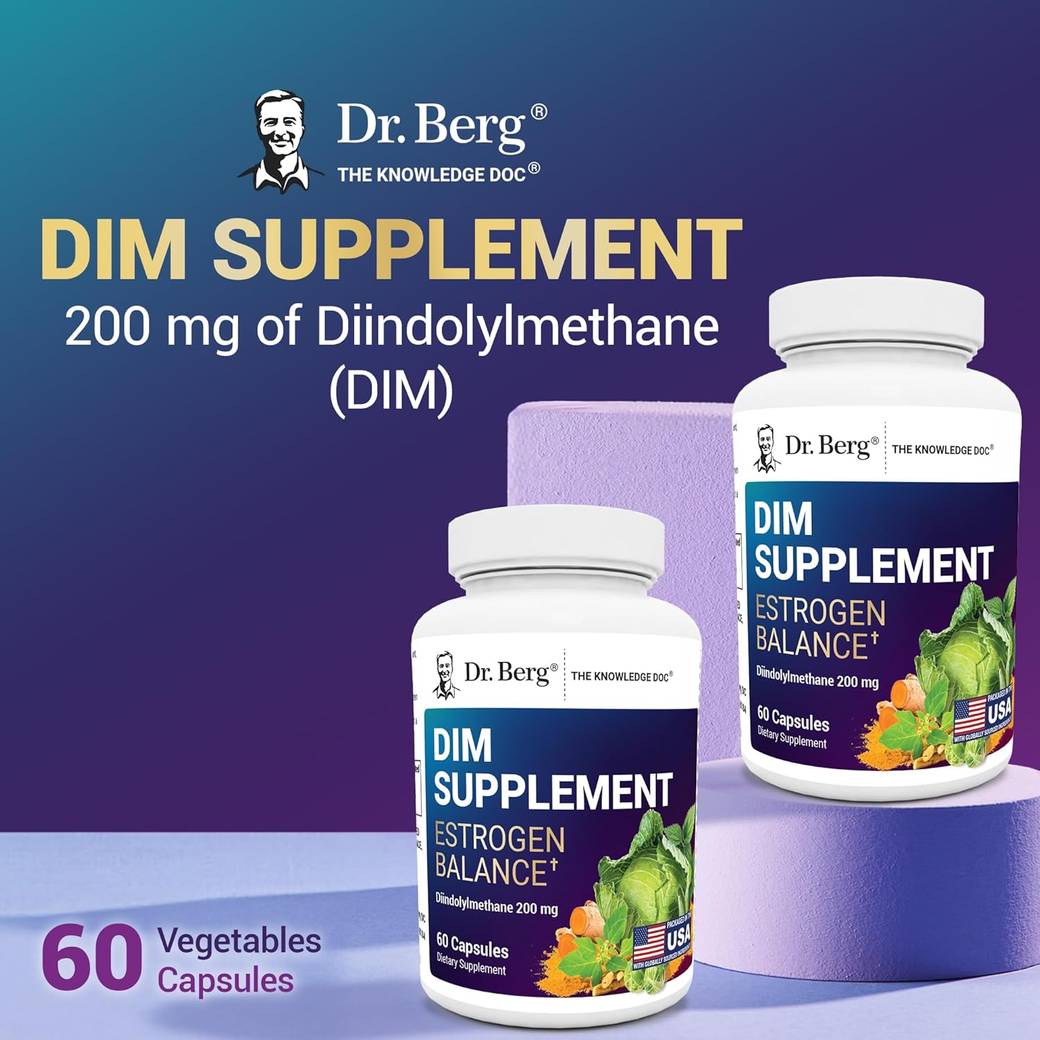 Dr Berg's DIM Supplement Estrogen Support | 60 Capsules - Image 6