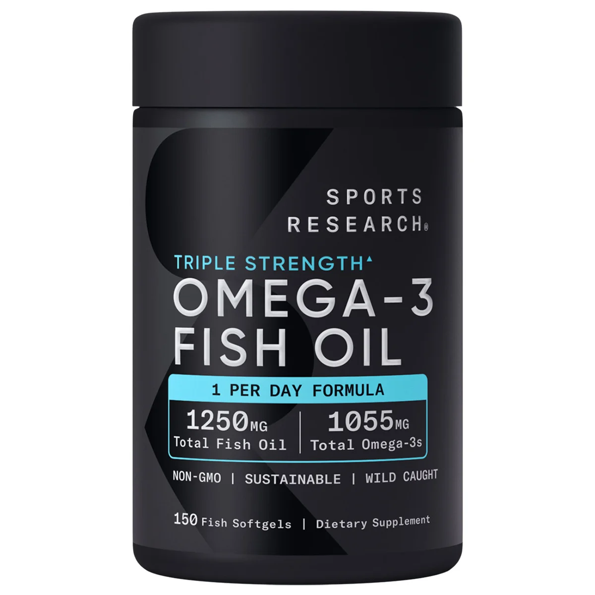 Sports Research Triple Strength Omega 3 Fish Oil | High-Potency EPA & DHA - 150 Capsules