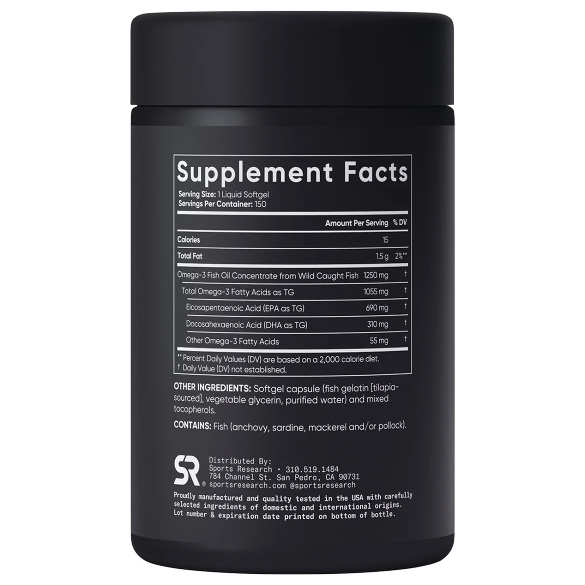 Sports Research Triple Strength Omega 3 Fish Oil | High-Potency EPA & DHA - 150 Capsules - Image 3